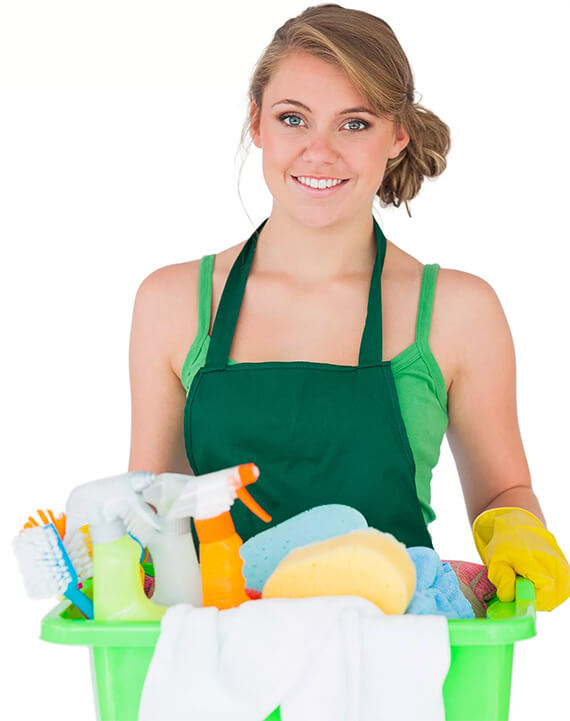 woman-with-closes cleaning services